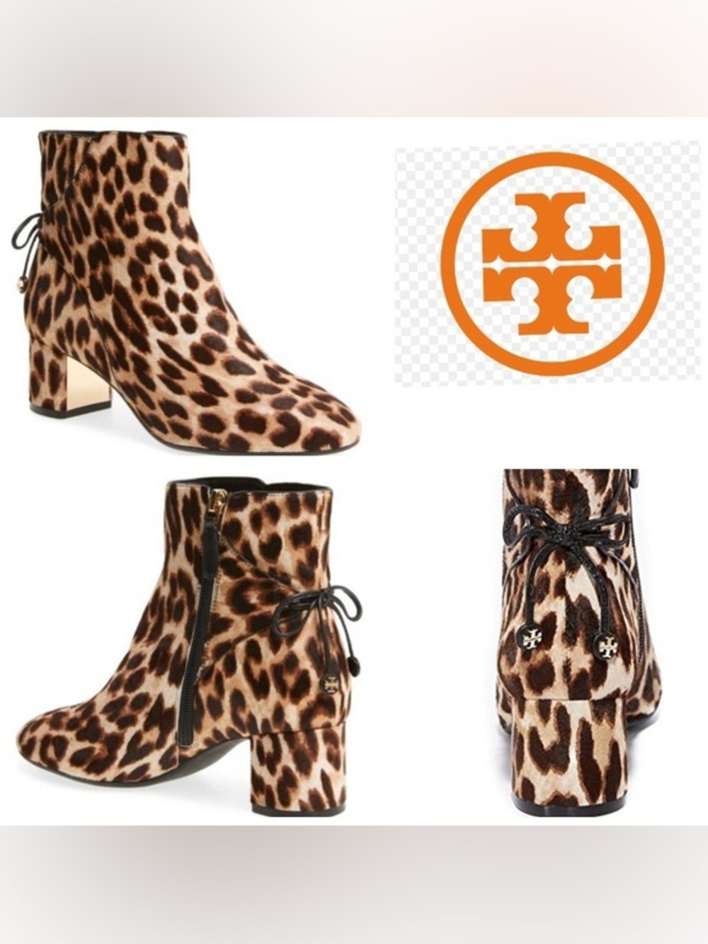 Tory Butch Laila Leopard Boots
